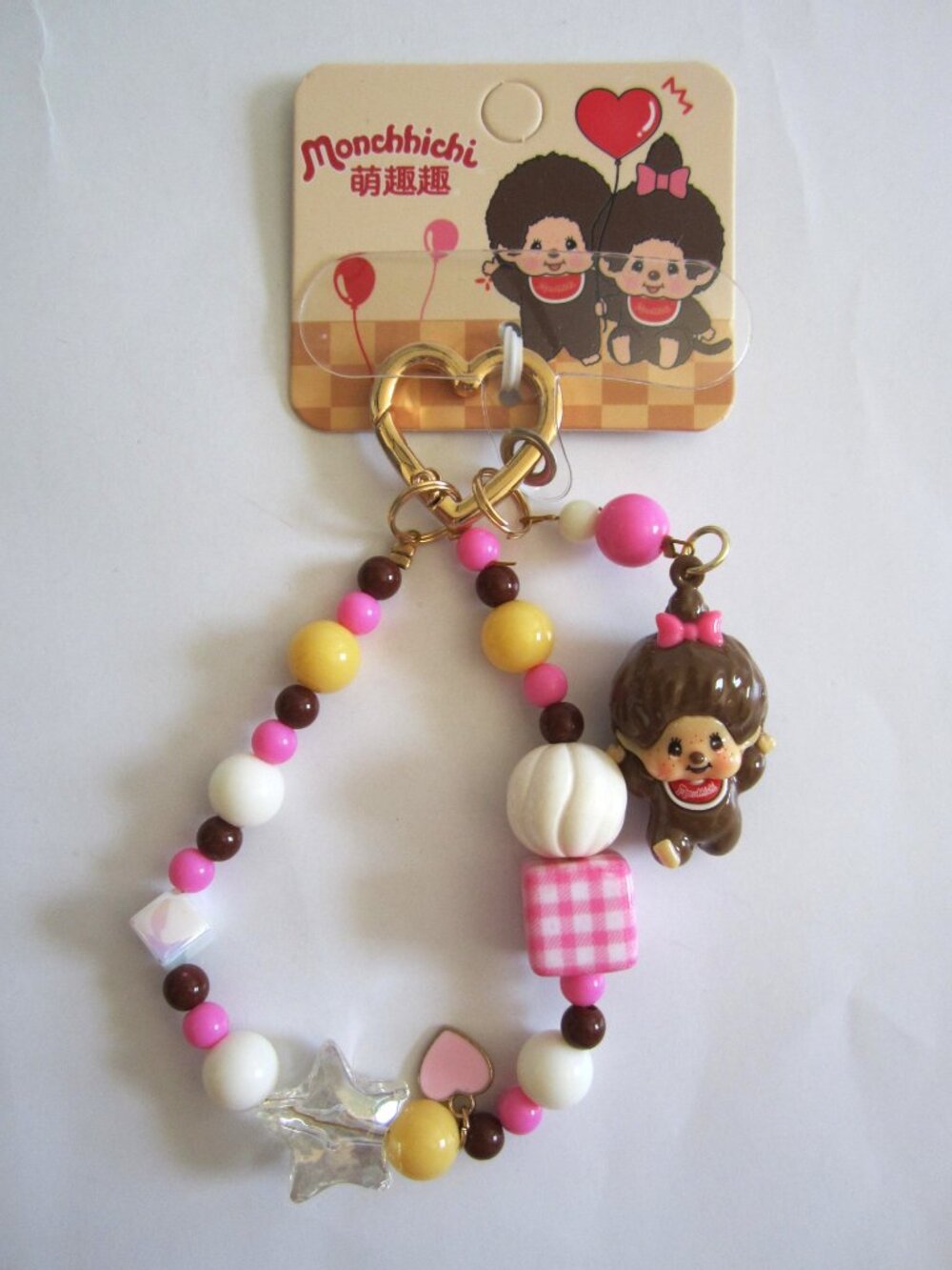 Monchhichi Girl Sekiguchi Phone Charm, Bag Charm, Keychain NEW